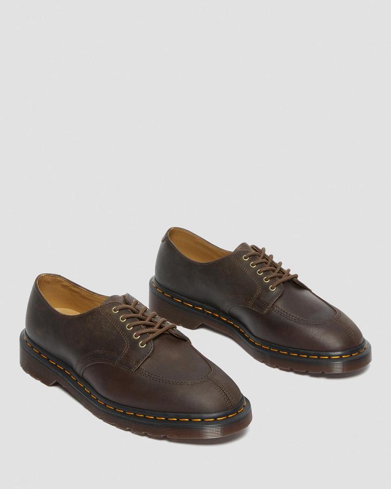 Dr Martens 2046 Crazy Horse Leren Oxford Schoenen Heren Donkerbruin | NL 206GSO